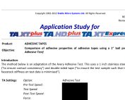 fallstudie von stable micro systems: untersuchung der klebstoffeigenschaften von klebeband mit texture analyser und avery adhesive test.